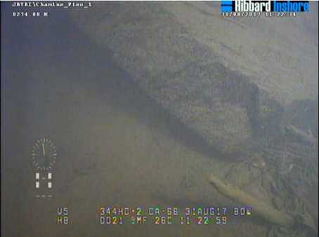 Rochas inspeção subaquática com ROV